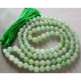 Tibetan Buddhist 108 Jade Beads Prayer Mala Necklace