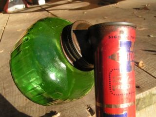 Vintage Hudson Green Glass Sprayer Plant Mister
