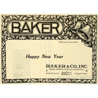 1922 Ad Baker Refiners Platinum Gold Silver Jewels