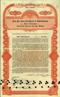 Huey P Long Bond Signed 02 15 1929