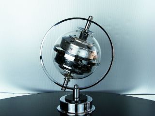 Huger Space Age German Sputnik Weather Station Chrome for Desk Top