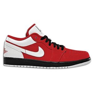 Jordan AJ1 Low   Mens   Basketball   Shoes   Gym Red/White/Black