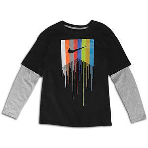 Nike Staying Up 2 Fer L/S T Shirt   Boys Grade School   Casual