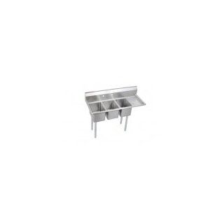 Stainless Small 3 Compartment Sink Convenience Store w 12 DB Right