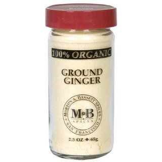 Morton & Bassett Organic Ground Ginger, 2.3 Ounce Jars (Pack of 3