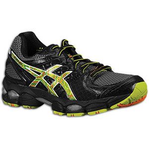 ASICS® Gel   Nimbus 14   Mens   Running   Shoes   Black/Digital/Neon