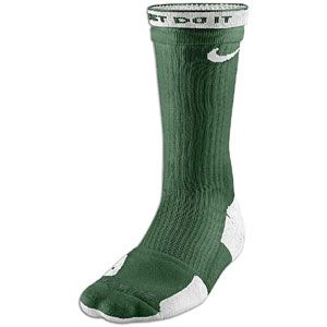 Nike Elite 2 Layer Basketball Crew Sock   Mens   Gorge Green/White