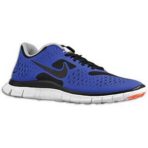 Nike Free Run 4.0   Mens   Running   Shoes   Black/Hyper Blue/Wolf