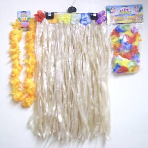 Hawaiian Hula Grass Skirt Fancy Dress Party Hen Night Beach New