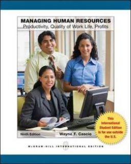 Managing Human Resources by Cascio 9th International Edition