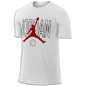Jordan Outlined T Shirt   Mens   Basketball   Clothing   White/Dark