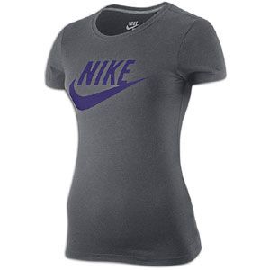 Nike Logo S/S T Shirt   Womens   Casual   Clothing   Carbon