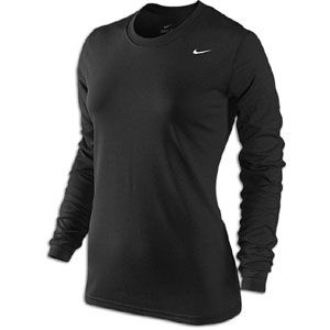 Nike Legend L/S T Shirt   Womens   Training   Clothing   Black/White