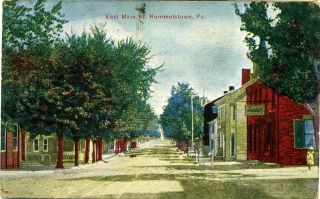 East and West Main St Hummelstown PA Postcard