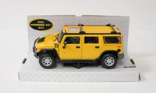 2003 Hummer H2 Diecast Model Car SUV Yellow Maisto 1 27 Scale Special