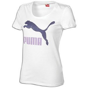 PUMA ME Logo S/S T Shirt   Womens   Casual   Clothing   White