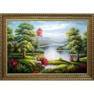 Beauty of Spring Landscape Oil Painting, with Exquisite