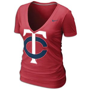 Nike MLB Deep V Burnout T Shirt   Womens   Baseball   Fan Gear