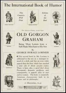1904 Ad for Old Gorgon Graham Humor Book by Lorimer