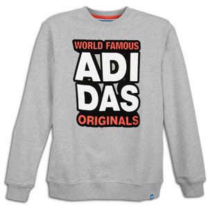 adidas Originals Graphic World Fleece Crew   Mens   Casual   Clothing