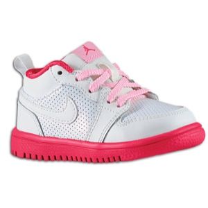 Jordan AJ1 Low   Girls Toddler   Basketball   Shoes   White/Voltage