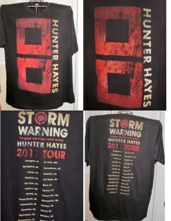 Hunter Hayes Storm Warning 2011 Concert T Shirt Never Worn