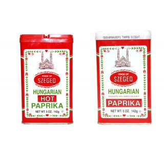 Szeged Hungarian Paprika 142g 5oz Hot or Sweet Paprika Imported from