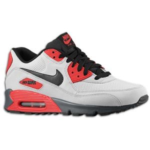 Nike Air Max 90   Mens   Running   Shoes   Strata Grey/Black/Gym Red