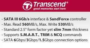 Transcend 128GB 720 SATA III 6Gb/s with 560MB/s read and up to 86,000