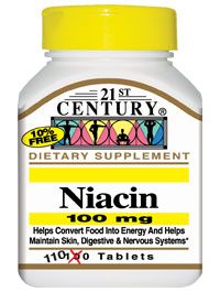 21st Century Niacin Tablets, 100 Mg, 110 Count Health
