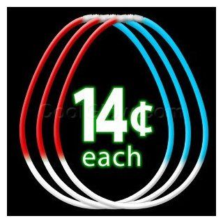 22 Inch Glow Necklaces Red White Blue: Toys & Games