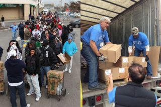 Convoy of Hope during Hurricane Sandy Relief Efforts. Dickinson Foods