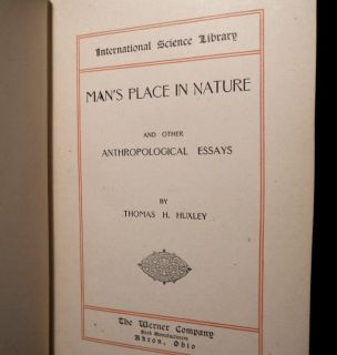 Mans Place in Nature Thomas Huxley H C