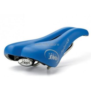 Selle SMP Hybrid Blue Bike Saddle 320G AISI 304 Tubular Steel
