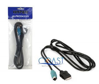 HYPER ALPKCE433IV IPOD/ IPHONE INTERFACE CABLE FOR ALPINE RECEIVER CDE