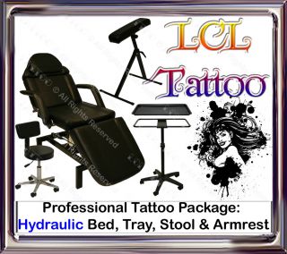 TATTOO PACKAGE HYDRAULIC MASSAGE TABLE BED TRAY ARM BAR REST STUDIO