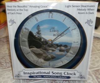 Inspirational Wall or Desk Clock Musical Plays Amazing Grace Each Hour