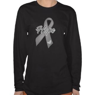 Hope Ribbon   Brain Cancer T Shirts 
