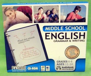  ROM SOFTWARE MIDDLE SCHOOL ENGLISH GRAMMAR WRITING GRADES 6 8 AGES 11