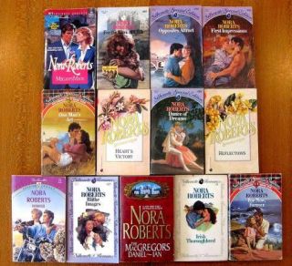 Lot of 13 Nora Roberts Silhouette Romance Novels Reflections Entranced
