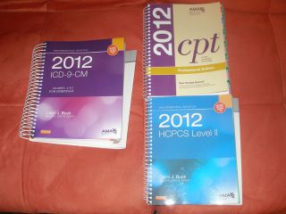 2012 Coding Books ICD 9 cm 2012 Vol 1 2 3 CPT 2012 HCPCS 2012