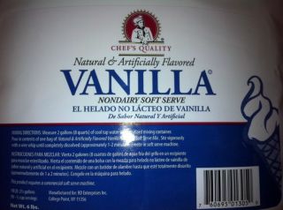 Vanilla Soft Serve Ice Cream Mix