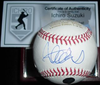 Ichiro Suzuki Autographed NY Yankees Debut 7 23 12 OML Baseball LE 5