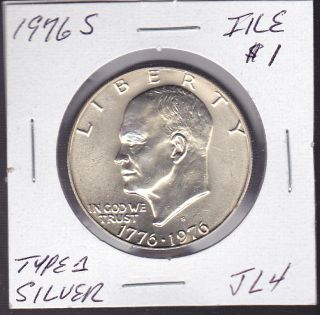 1976 s Eisenhower Ike Dollar Silver US Coins Lot JL44