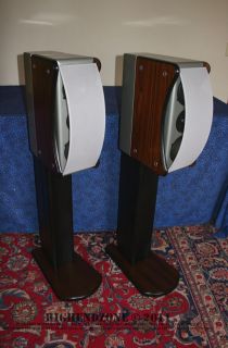 700 Revel Ultima Gem Speakers in Rosewood and Grey with Stands