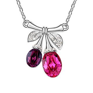 USD $ 16.99   Alloy and Crystal New Fashion Platinum Plated Necklace