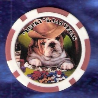 Lucky in Las Vegas Commemorative Casino Poker Chip Fantasy