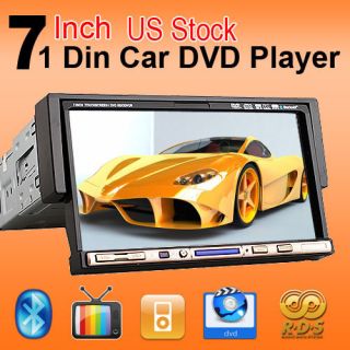 Din In dash 7 Touch Screen Car Stereo Audio TV Video DVD Player Ipod