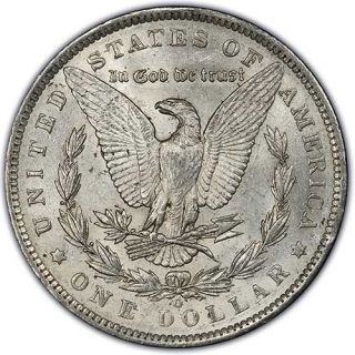 1886 P AU Morgan Dollar in Eagle Coin Holder 