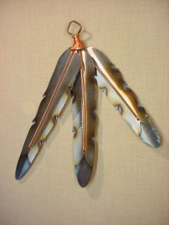 Native American Indian Feathers Steel Home Decor Tribal Metal Feather
